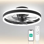 Ceiling Fan with Light Flush Mount Modern