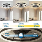 Ceiling Fan with Light Flush Mount Modern