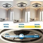 Ceiling Fan with Light Flush Mount Modern