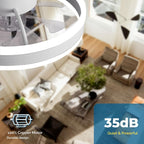 Ceiling Fan with Light Flush Mount Modern