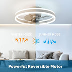 Ceiling Fan with Light Flush Mount Modern