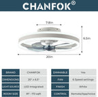 Ceiling Fan with Light Flush Mount Modern