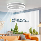 Ceiling Fan with Light Flush Mount Modern