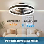 Ceiling Fan with Light Flush Mount Modern