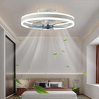 Ceiling Fan with Light Flush Mount Modern