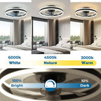 Ceiling Fan with Light Flush Mount Modern