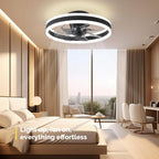 Ceiling Fan with Light Flush Mount Modern