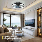 Ceiling Fan with Light Flush Mount Modern