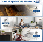 Ceiling Fan with Light Modern: 52 Inch