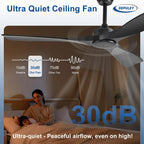 Ceiling Fan with Light Modern: 52 Inch