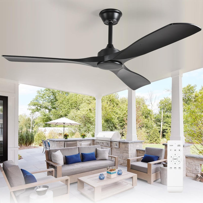 Ceiling Fan with Light Modern: 52 Inch