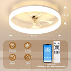 Ceiling Fan with Light Remote 3000K-6500K Dimmable