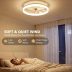Ceiling Fan with Light Remote 3000K-6500K Dimmable