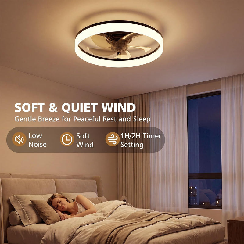 Ceiling Fan with Light Remote 3000K-6500K Dimmable