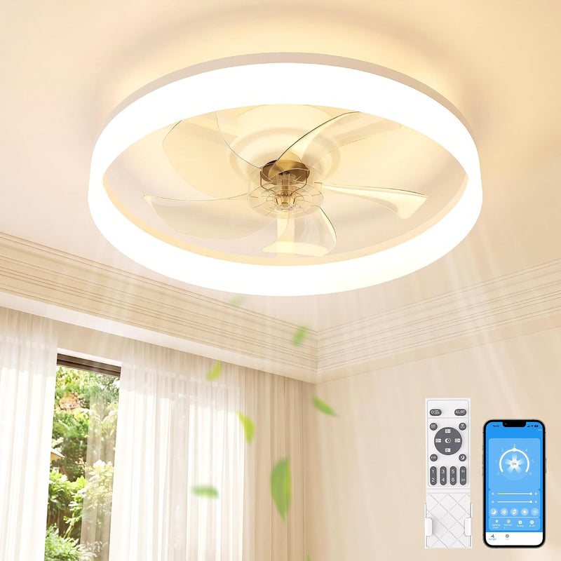 Ceiling Fan with Light Remote 3000K-6500K Dimmable