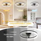 Ceiling Fan with Light Remote 3000K-6500K Dimmable