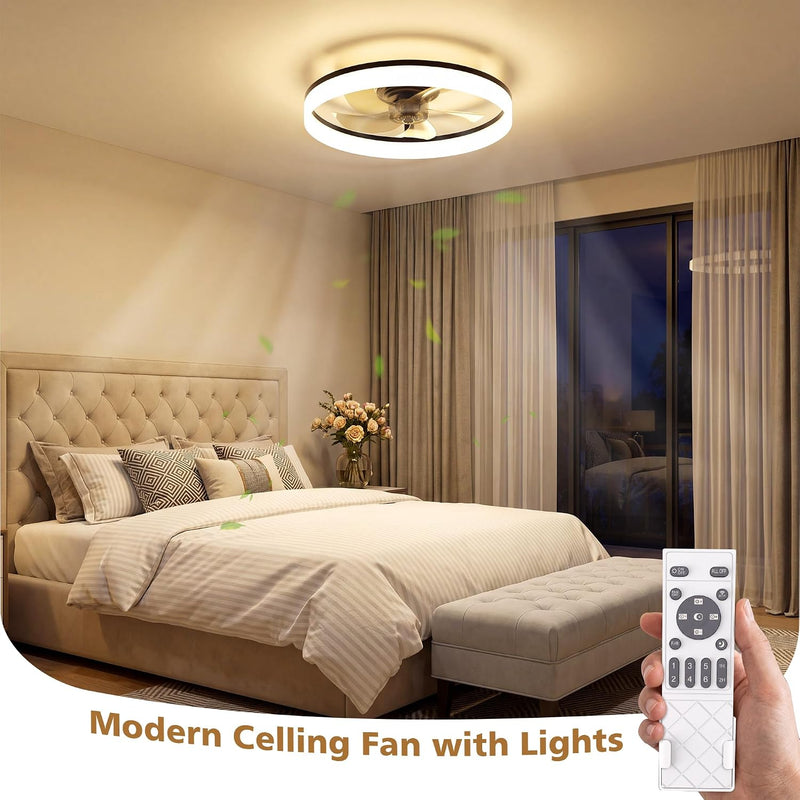 Ceiling Fan with Light Remote 3000K-6500K Dimmable