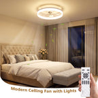 Ceiling Fan with Light Remote 3000K-6500K Dimmable