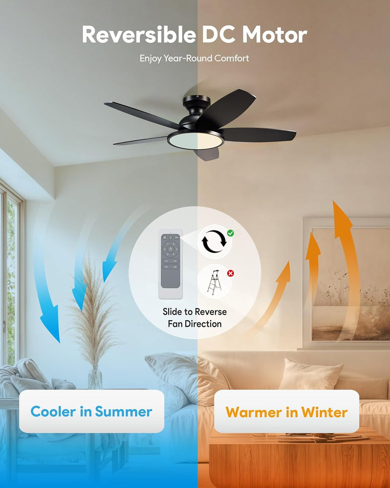 Ceiling Fan with Light Remote Control 36" 42