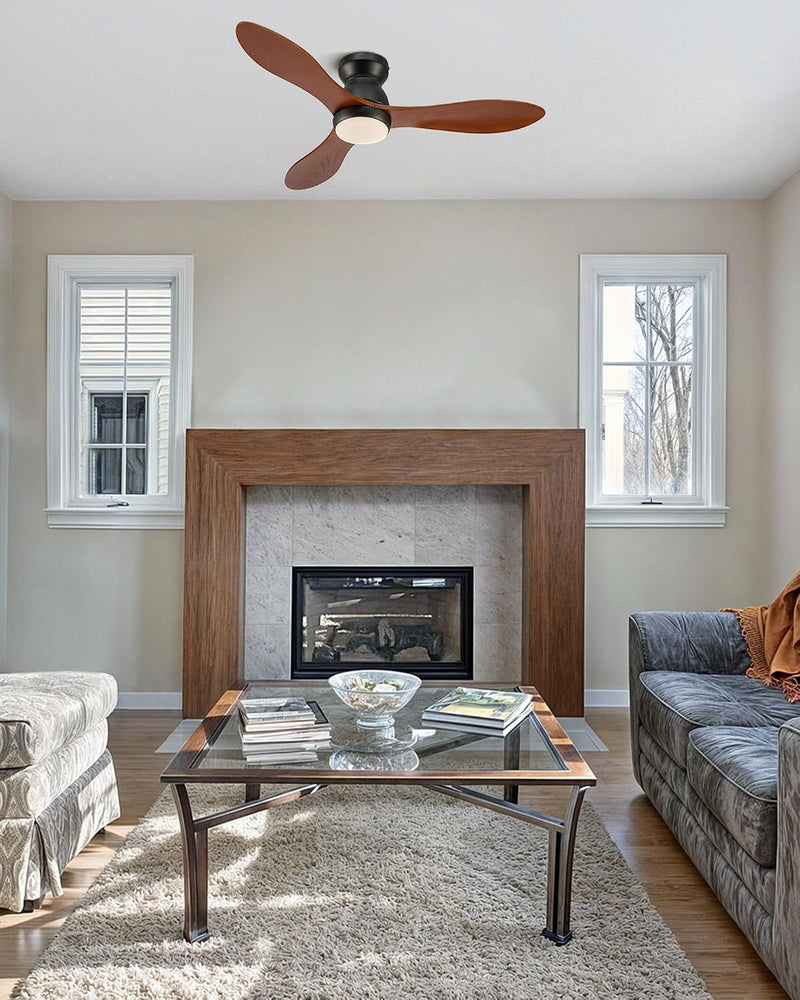 Ceiling Fan with Light Remote Control 52" Modern
