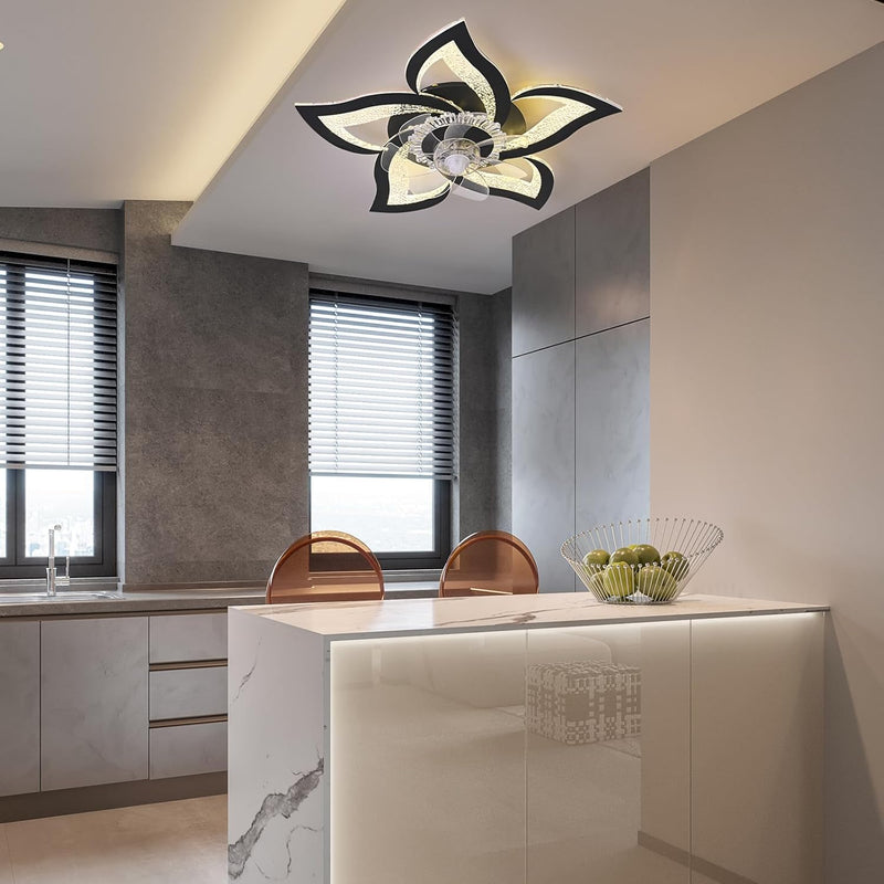 Ceiling Fan with Light Remote Control 62.5CM Low