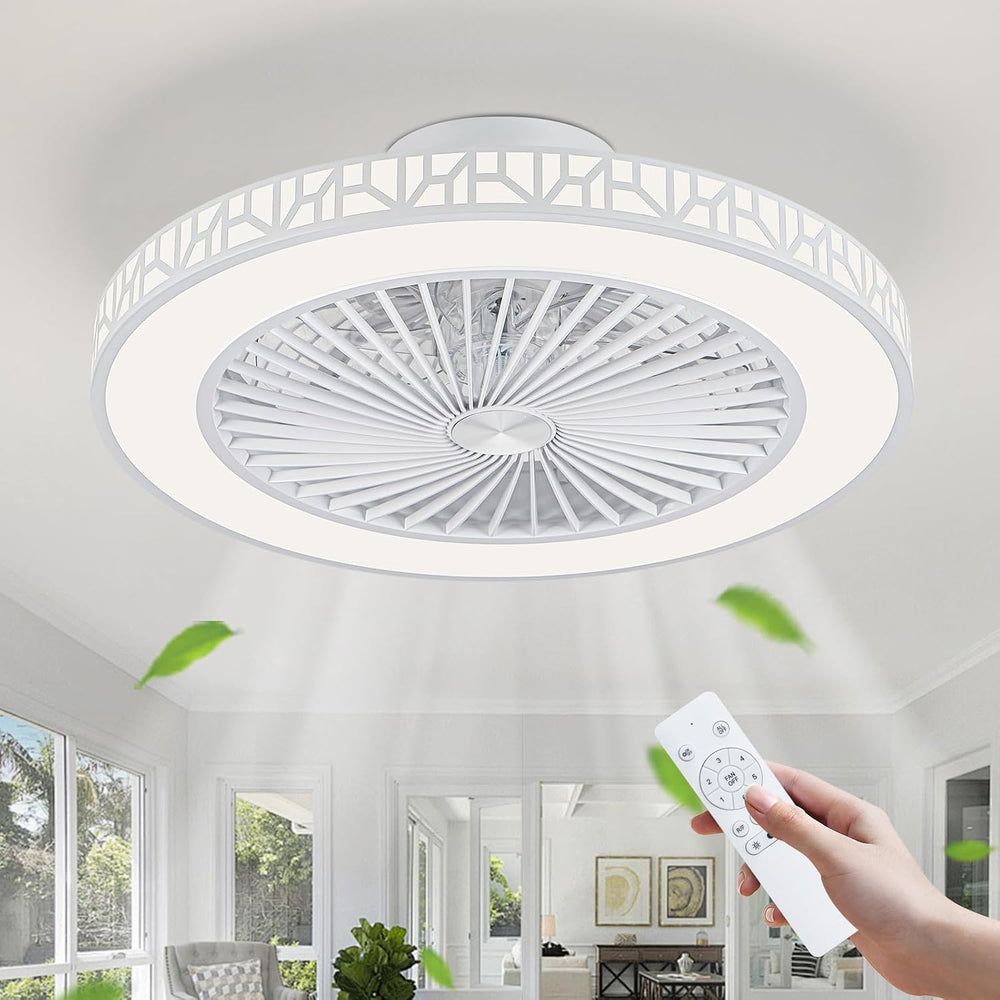 Ceiling Fan with Lights 48CM Iron Bladeless Fans