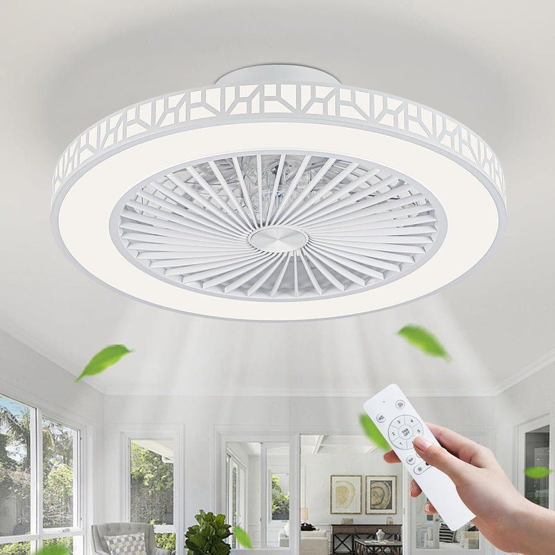 Ceiling Fan with Lights 48CM Iron Bladeless Fans