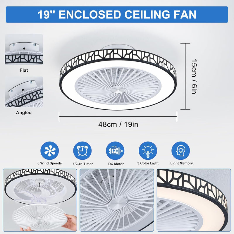 Low Profile Ceiling Fans with Lights and Remote