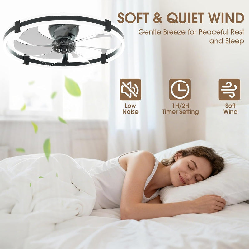 Ceiling Fan with Lights Remote 3 Colours