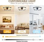 Ceiling Fan with Lights Remote 3 Colours
