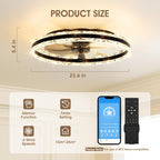 Ceiling Fan with Lights Remote 3000lm Dimmable