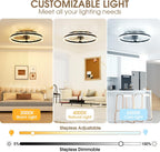 Ceiling Fan with Lights Remote 3000lm Dimmable