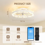 Ceiling Fan with Lights Remote 3000lm Dimmable