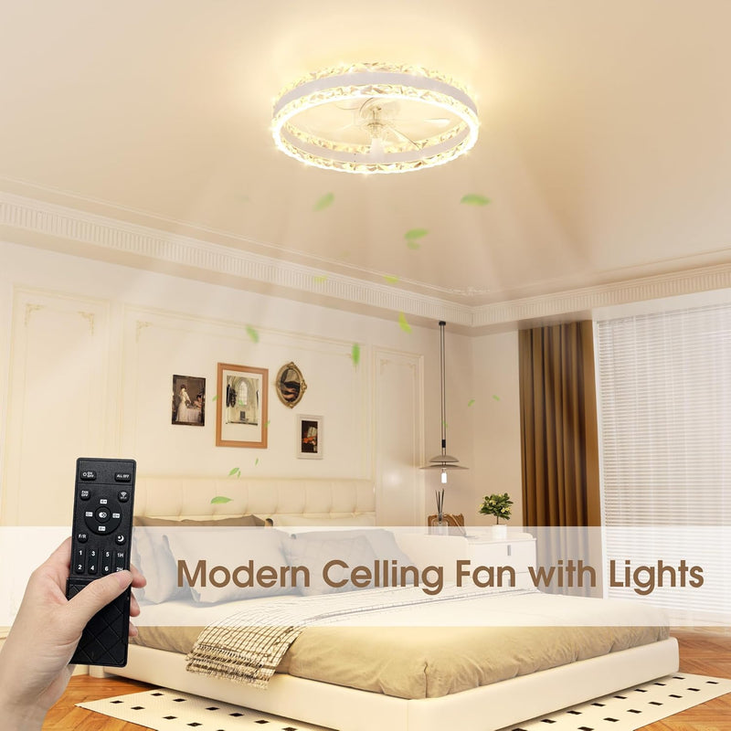 Ceiling Fan with Lights Remote 3000lm Dimmable
