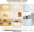 Ceiling Fan with Lights Remote 3000lm Dimmable