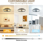 Ceiling Fan with Lights Remote 3000lm Dimmable