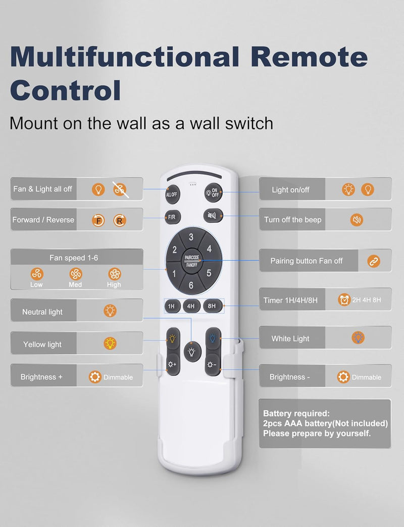 Ceiling Fan with Lights Remote App