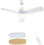 Ceiling Fans with Lights 38inch Small Fan Dimmable