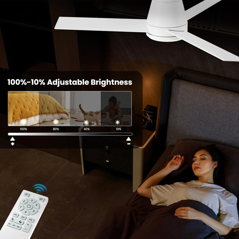 Ceiling Fans with Lights 42'' Flush Mount Fan