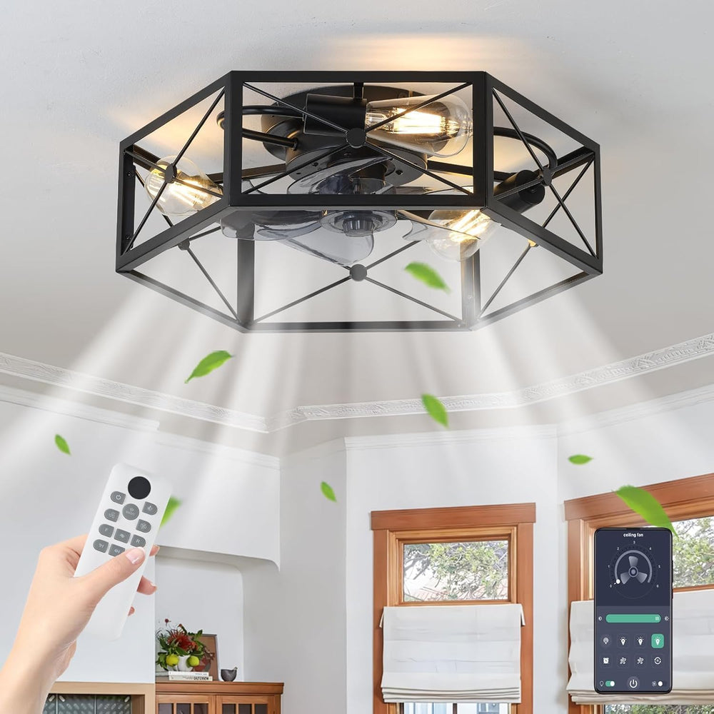 Ceiling Fans with Lights 50CM Industrial Fan 6