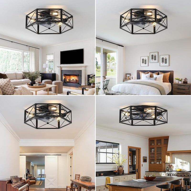 Ceiling Fans with Lights 50CM Industrial Fan 6