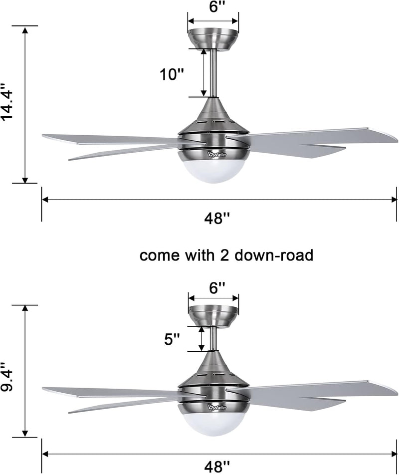 Ceiling Fans with Lights and Remote