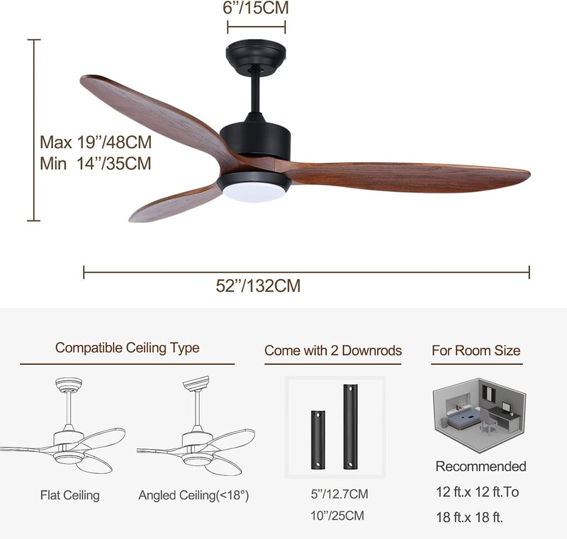 Ceiling Fans with Lights and Remote
