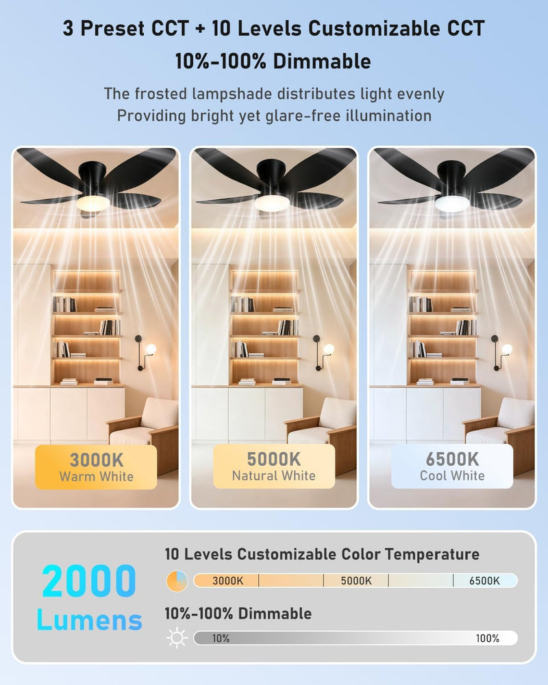 Ceiling Fans with Lights and Remote 25