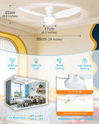 Ceiling Fans with Lights and Remote 25