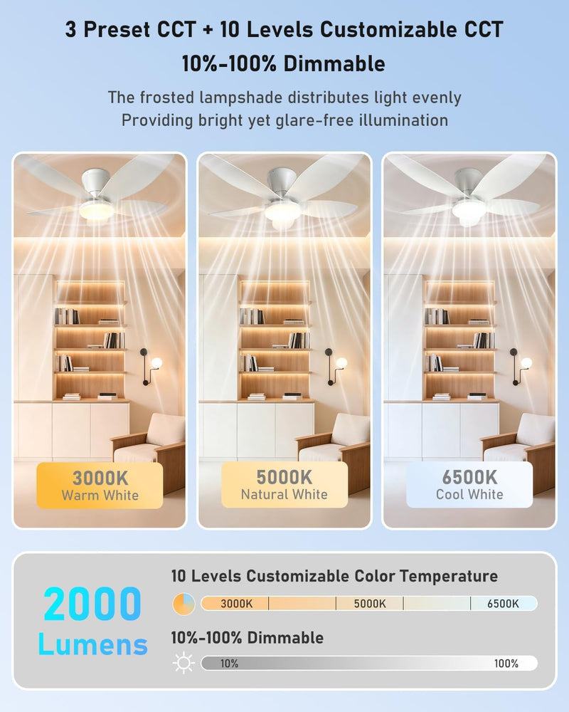 Ceiling Fans with Lights and Remote 25