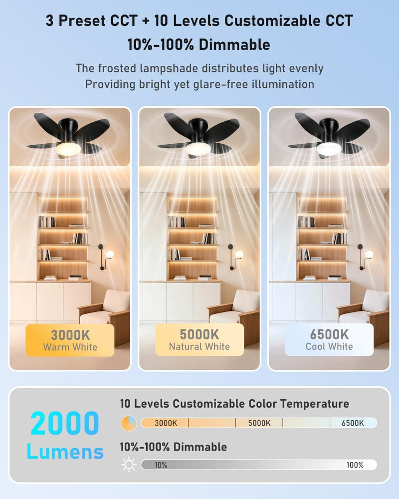 Ceiling Fans with Lights and Remote 25