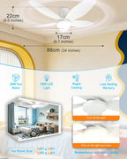 Ceiling Fans with Lights and Remote 25