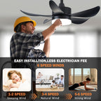 Ceiling Fans with Lights and Remote 30 Inch