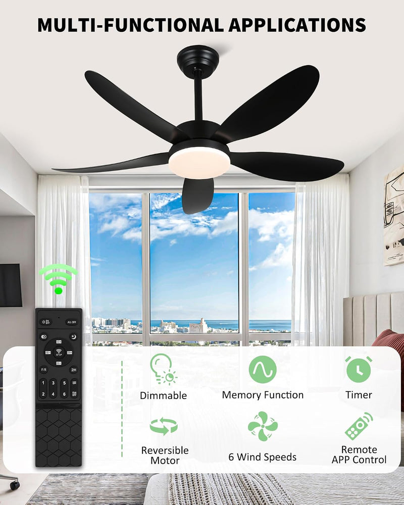 Ceiling Fans with Lights and Remote 30 Inch